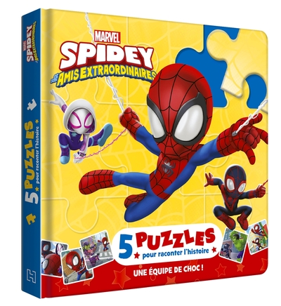 SPIDEY ET SES AMIS EXTRAORDINAIRES - MON PETIT LIVRE PUZZLE - 5 PUZZLES 9 PIECES - MARVEL