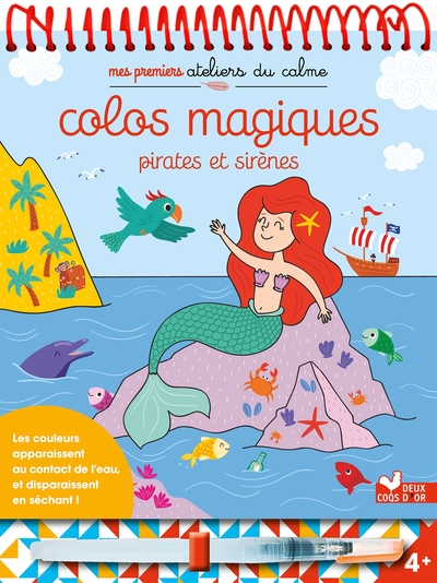COLOS MAGIQUES PIRATES ET SIRENES - BLOC AVEC FEUTRE A EAU