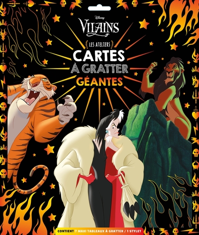 DISNEY -  LES ATELIERS DISNEY - MES CARTES A GRATTER GEANTES - VILAINS