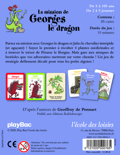 MISSION DE GEORGES LE DRAGON - JEU