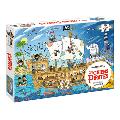 MAXI PUZZLE LES CHIENS PIRATES (200 PIECES)