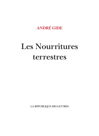 NOURRITURES TERRESTRES