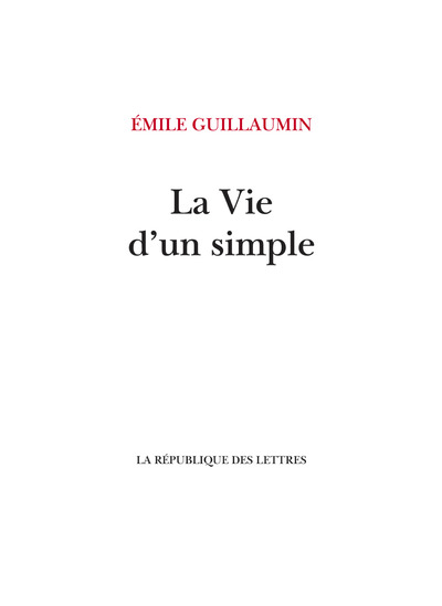 VIE D´UN SIMPLE