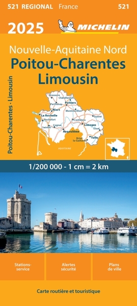 521 CARTE REGIONALE POITOU-CHARENTES LIMOUSIN 2025