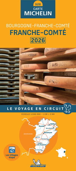 CARTE REGIONALE FRANCHE-COMTE 2026 - BOURGOGNE - FRANCHE-COMTE