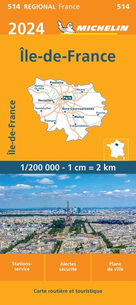 514-CARTE REGIONALE FRANCE - CARTE REGIONALE ILE-DE-FRANCE 2024