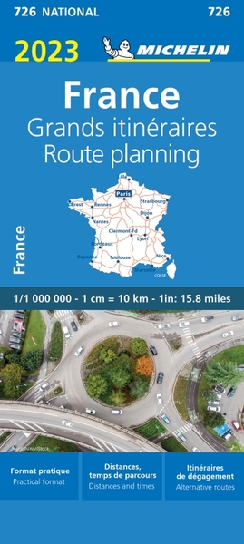 726 CARTE FRANCE GRANDS ITINERAIRES 2023 MICHELIN