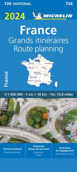 726-CARTE NATIONALE FRANCE - GRANDS ITINERAIRES/ROUTE PLANNING 2024