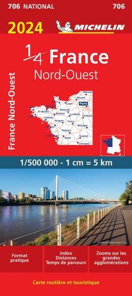 CARTE 706 FRANCE NORD-OUEST 2024 MICHELIN
