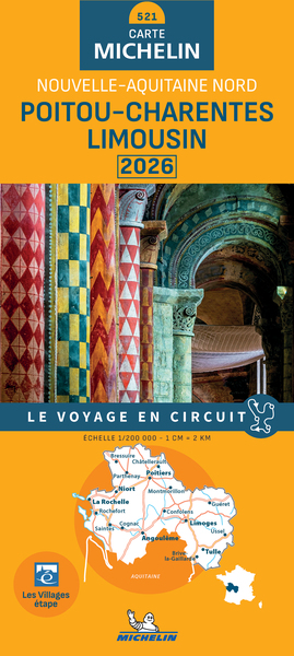 CARTE REGIONALE POITOU-CHARENTES LIMOUSIN 2026 - NOUVELLE-AQUITAINE NORD