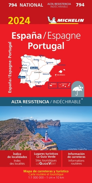 794-CARTE NATIONALE EUROPE794 - CARTE NATIONALE ESPANA / ESPAGNE - PORTUGAL 2024 (ALTA RESISTENCIA / INDECH