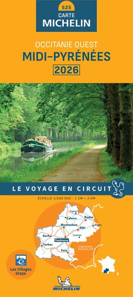 CARTE REGIONALE MIDI-PYRENEES 2026 - OCCITANIE OUEST