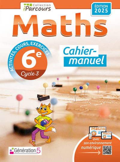 CAHIER-MANUEL IPARCOURS MATHS 6E (EDITION 2025)
