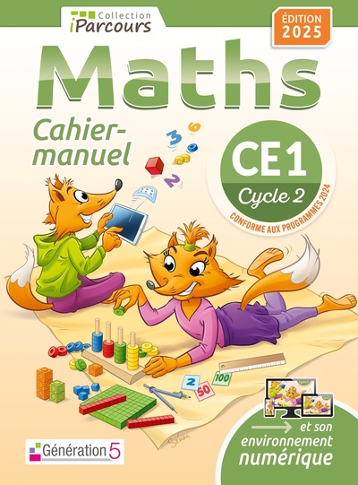 CAHIER-MANUEL IPARCOURS MATHS CE1 (EDITION 2025)