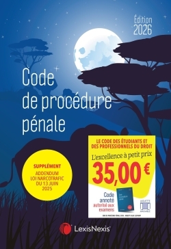 CODE DE PROCEDURE PENALE 2026 - JAQUETTE BLUE ELEPHANT