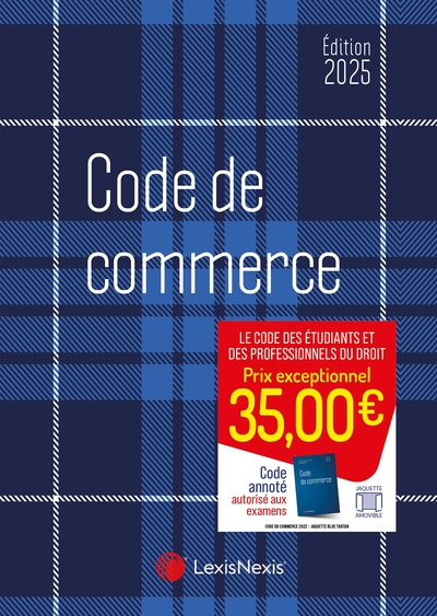 CODE DE COMMERCE 2025 - JAQUETTE BLUE TARTAN