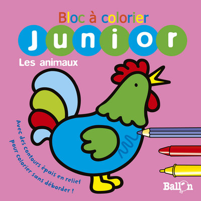 BLOC A COLORIER JUNIOR SANS DEBORDER LES ANIMAUX