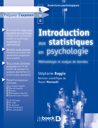 INTRODUCTION AUX STATISTIQUES EN PSYCHOLOGIE METHODOLOGIE ET ANALYSE DE DON