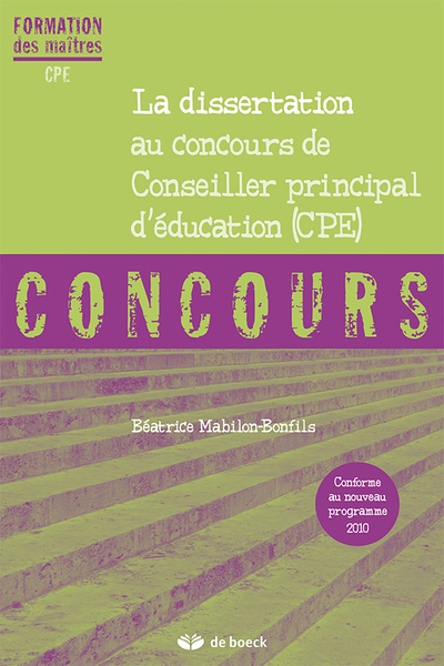 DISSERTATION AU CONCOURS DE CPE