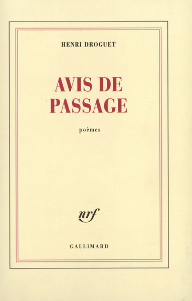 AVIS DE PASSAGE