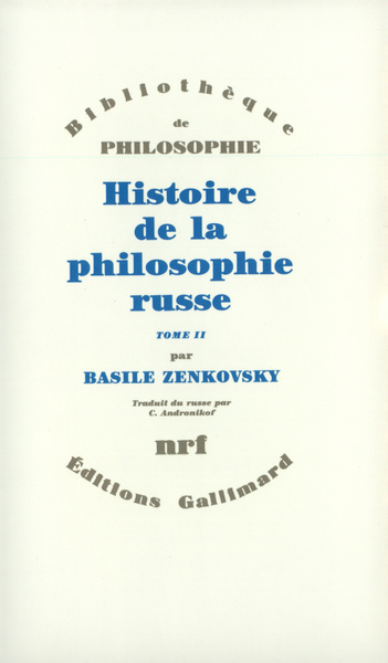 HISTOIRE DE LA PHILOSOPHIE RUSSE T1