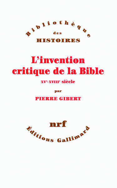 INVENTION CRITIQUE DE LA BIBLE