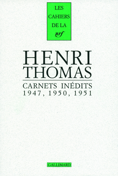 CARNETS INEDITS 1947, 1950, 1951
