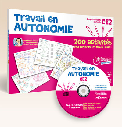 TRAVAIL EN AUTONOMIE CE2 (LIVRE + RESSOURCES NUMERIQUE) - PROGRAMMATION ANNUELLE, 200 ACTIVITES POUR