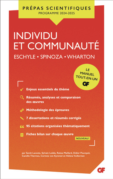 INDIVIDU ET COMMUNAUTE - PREPAS SCIENTIFIQUES 2025 - ESCHYLE - SPINOZA - WHARTON