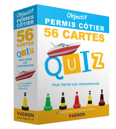 OBJECTIF PERMIS COTIER - 56 CARTES QUIZ POUR TESTER VOS CONNAISSANCES