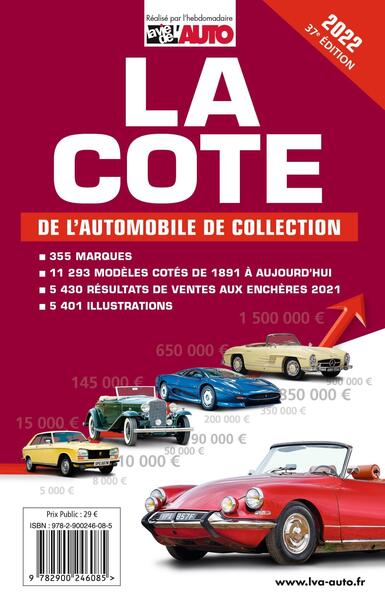 COTE DE L´AUTOMOBILE DE COLLECTION