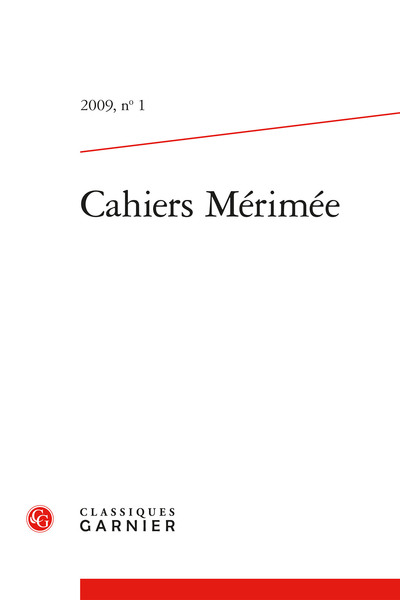 CAHIERS MERIMEE - 2009, N  1