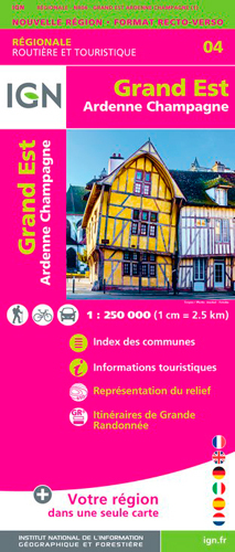 NR04 GRAND EST (ARDENNES-CHAMPAGNE)  1/250 000