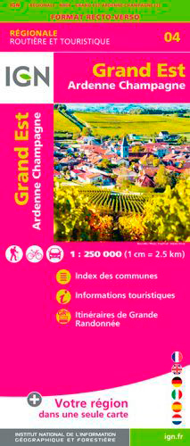 NR04 GRAND EST (ARDENNES-CHAMPAGNE)  1/250 000