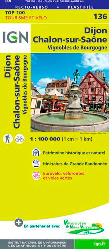 TOP100136 DIJON / CHALON-SUR-SAONE  1/100.000