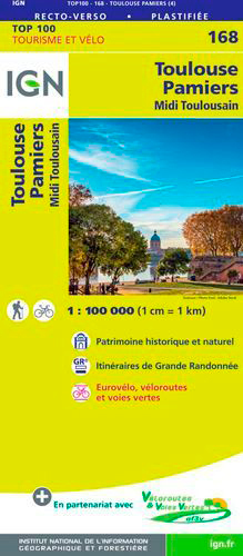 TOP100168 TOULOUSE / PAMIERS  1/100.000