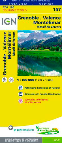 TOP100157 GRENOBLE/VALENCE/MONTELIMAR  1/100.000