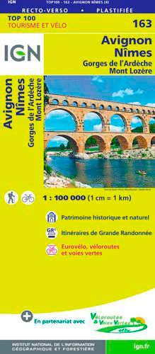 TOP100163 AVIGNON / NIMES  1/100.000