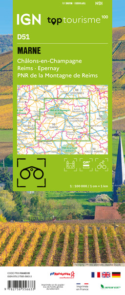 TOP100D51 - MARNE CHALONS-EN-CHAMPAGNE REIMS  EPERNAY PNR DE LA MONTAGNE DE REIMS