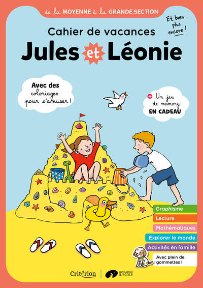 CAHIER DE VACANCES JULES ET LEONIE DE LA MS A LA GS