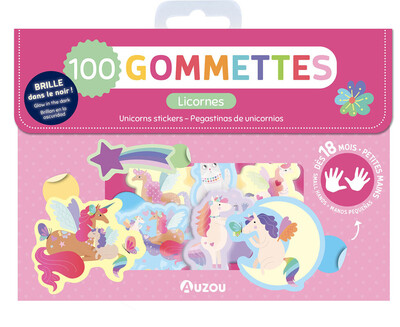 100 GOMMETTES LICORNES - QUI BRILLENT DANS LE NOIR