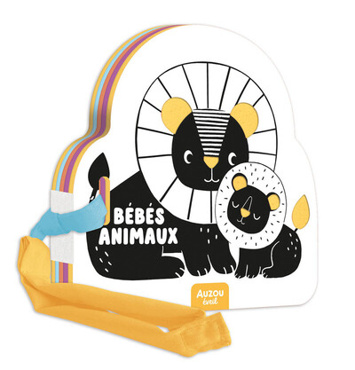 BEBES ANIMAUX - MON PREMIER LIVRE POUSSETTE EN NOIR ET BLANC