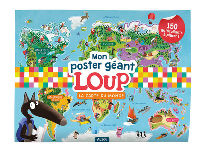 MON POSTER GEANT LOUP - LA CARTE DU MONDE