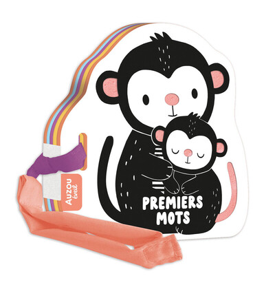 PREMIERS MOTS - MON PREMIER LIVRE POUSSETTE EN NOIR ET BLANC