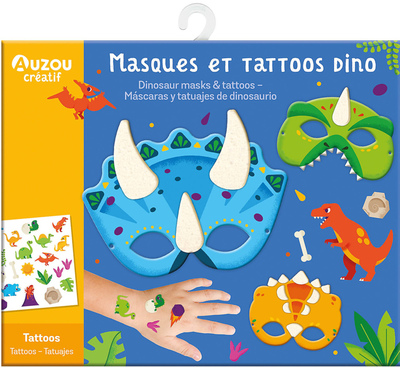 MA POCHETTE D´ARTISTE - MASQUES ET TATTOOS DINO