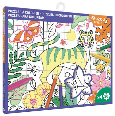 4 PUZZLES A COLORIER