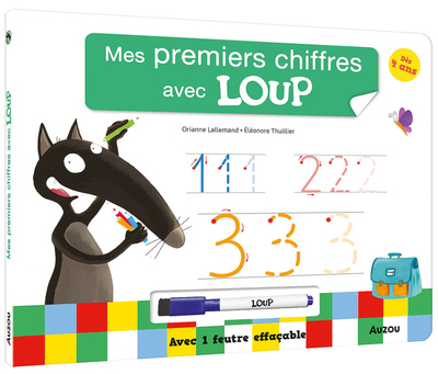 MES PREMIERS CHIFFRES AVEC LOUP - LIVRE ARDOISE