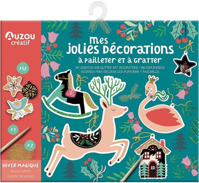 MES JOLIES DECORATIONS A PAILLETER ET A GRATTER - HIVER MAGIQUE