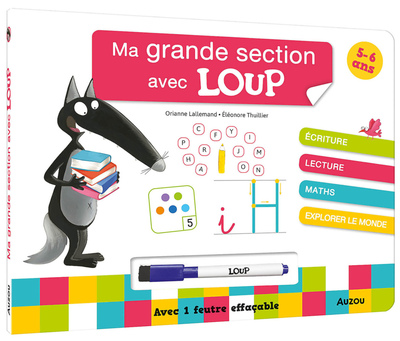 MA GRANDE SECTION AVEC LOUP - LIVRE-ARDOISE