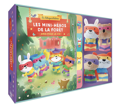 COFFRET MARIONNETTES A DOIGTS - LES MINI-HEROS DE LA FORET - AMIS POUR LA VIE
